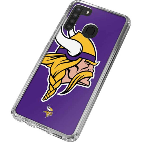 NFL Minnesota Vikings Large Logo Galaxy A21 Clear Case