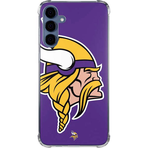 NFL Minnesota Vikings Large Logo Galaxy A35 5G Clear Case
