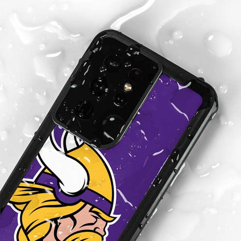 NFL Minnesota Vikings Large Logo Galaxy S24 Ultra Waterproof Case