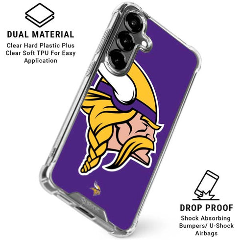 NFL Minnesota Vikings Large Logo Galaxy S26 Clear Case