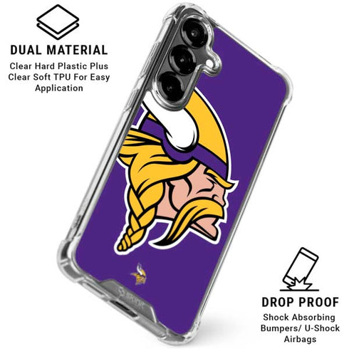 NFL Minnesota Vikings Large Logo Galaxy S26 Plus Clear Case