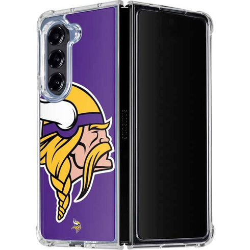 NFL Minnesota Vikings Large Logo Galaxy Z Fold5 5G Clear Case