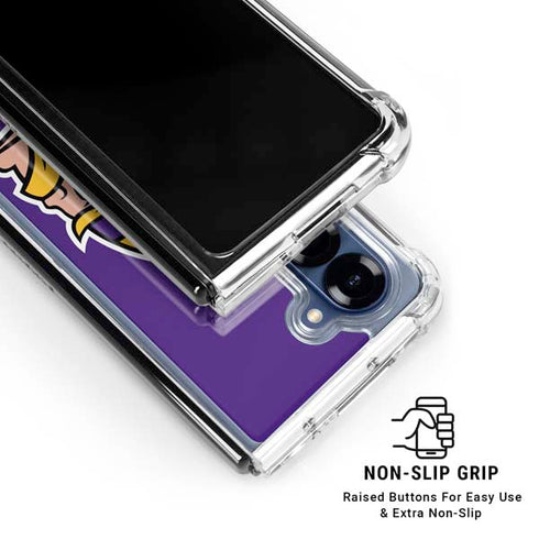 NFL Minnesota Vikings Large Logo Galaxy Z Fold6 Clear Case