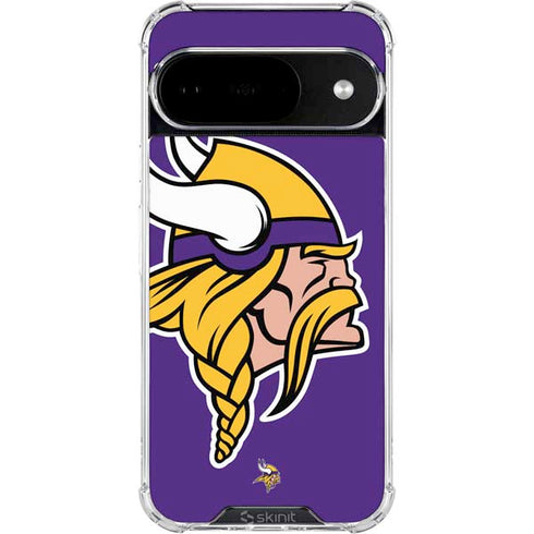 NFL Minnesota Vikings Large Logo Google Pixel 10 Clear Case