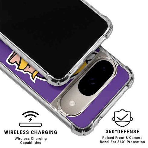 NFL Minnesota Vikings Large Logo Google Pixel 10 Clear Case