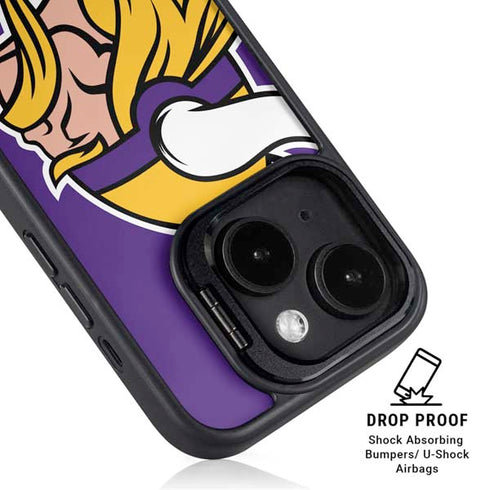 NFL Minnesota Vikings Large Logo iPhone 14 Kickstand Case