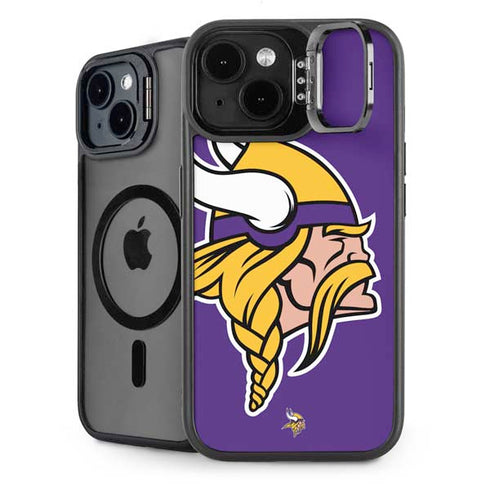 NFL Minnesota Vikings Large Logo iPhone 15 Plus Kickstand Case