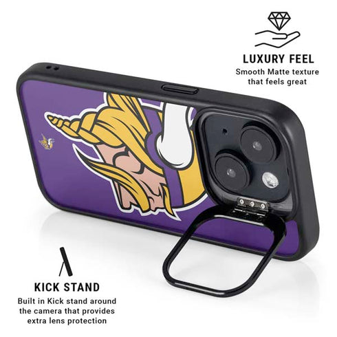NFL Minnesota Vikings Large Logo iPhone 15 Plus Kickstand Case