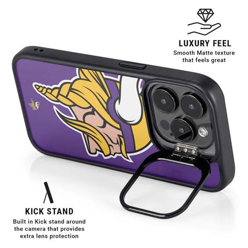 NFL Minnesota Vikings Large Logo iPhone 15 Pro Max Kickstand Case