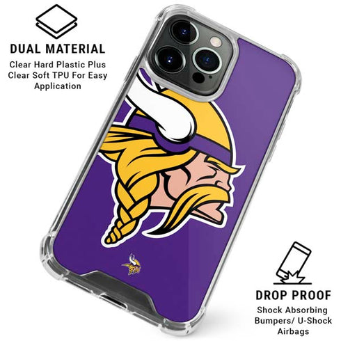 NFL Minnesota Vikings Large Logo iPhone 16 Pro Max Clear Case