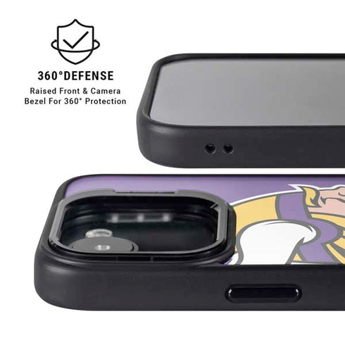 NFL Minnesota Vikings Large Logo iPhone 16e Kickstand Case