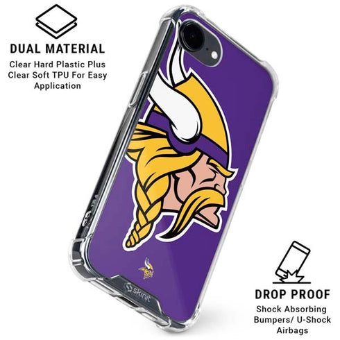 NFL Minnesota Vikings Large Logo iPhone 16e Clear Case
