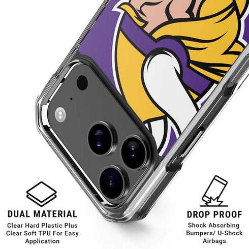 NFL Minnesota Vikings Large Logo iPhone 18 Pro Clear Case