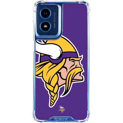 NFL Minnesota Vikings Large Logo Moto G 5G (2024) Clear Case