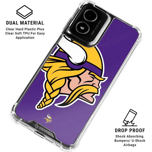 NFL Minnesota Vikings Large Logo Moto G Power 5G (2024) Clear Case