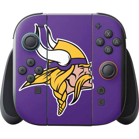 NFL Minnesota Vikings Large Logo Nintendo Switch 2 (2025) with Joy-Con Skin