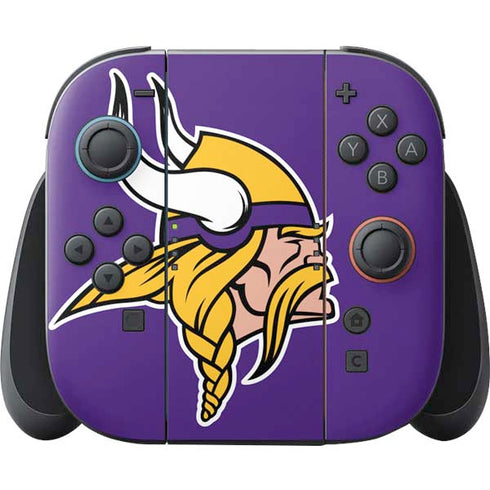 NFL Minnesota Vikings Large Logo Nintendo Switch 2 (2025) Joy-Con Controller Skin