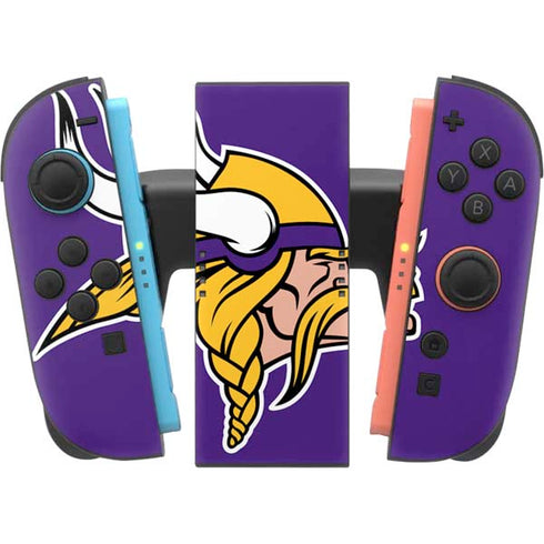 NFL Minnesota Vikings Large Logo Nintendo Switch 2 (2025) Joy-Con Controller Skin