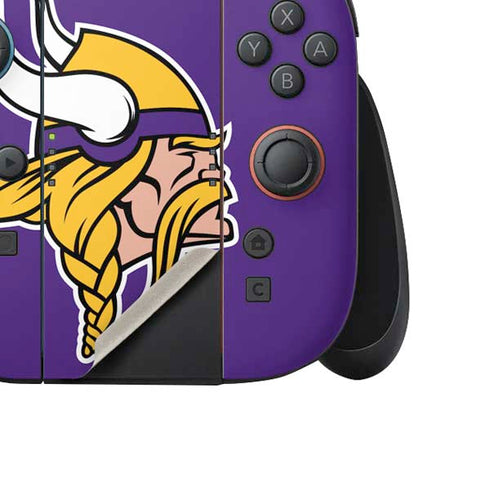 NFL Minnesota Vikings Large Logo Nintendo Switch 2 (2025) Joy-Con Controller Skin