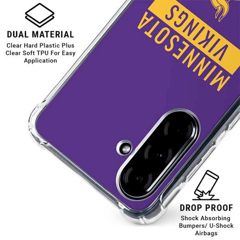 NFL Minnesota Vikings Purple Performance Series Galaxy A36 5G Clear Case