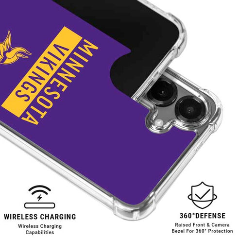 NFL Minnesota Vikings Purple Performance Series Galaxy S26 Plus Clear Case