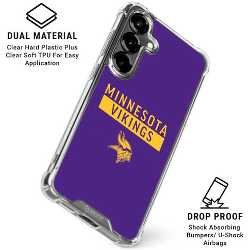 NFL Minnesota Vikings Purple Performance Series Galaxy S26 Plus Clear Case