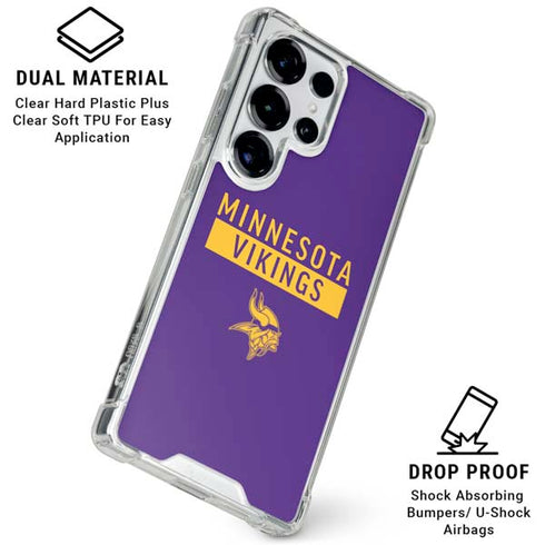 NFL Minnesota Vikings Purple Performance Series Galaxy S26 Ultra Clear Case