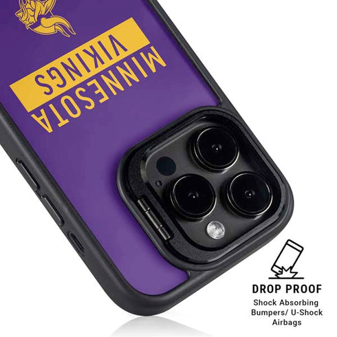 NFL Minnesota Vikings Purple Performance Series iPhone 15 Pro Max Kickstand Case