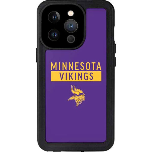 NFL Minnesota Vikings Purple Performance Series iPhone 15 Pro Waterproof Case