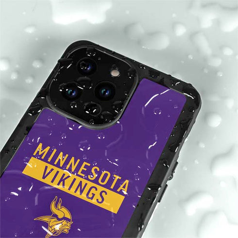 NFL Minnesota Vikings Purple Performance Series iPhone 15 Pro Waterproof Case