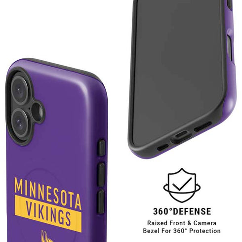 NFL Minnesota Vikings Purple Performance Series iPhone 16 Magsafe Impact Case
