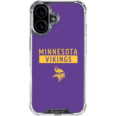 NFL Minnesota Vikings Purple Performance Series iPhone 16 Plus Clear Case