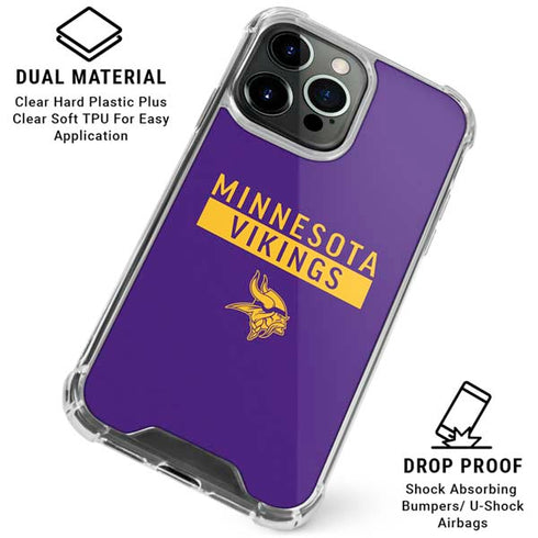 NFL Minnesota Vikings Purple Performance Series iPhone 16 Pro Clear Case