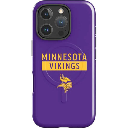 NFL Minnesota Vikings Purple Performance Series iPhone 16 Pro Magsafe Impact Case