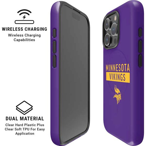 NFL Minnesota Vikings Purple Performance Series iPhone 16 Pro Magsafe Impact Case