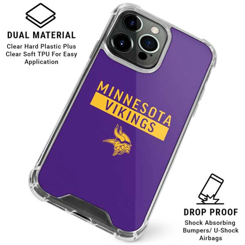 NFL Minnesota Vikings Purple Performance Series iPhone 16 Pro Max Clear Case