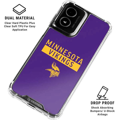 NFL Minnesota Vikings Purple Performance Series Moto G Power 5G (2024) Clear Case