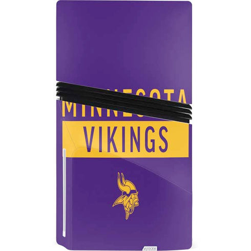 NFL Minnesota Vikings Purple Performance Series PS5 Pro Disk Console Skin