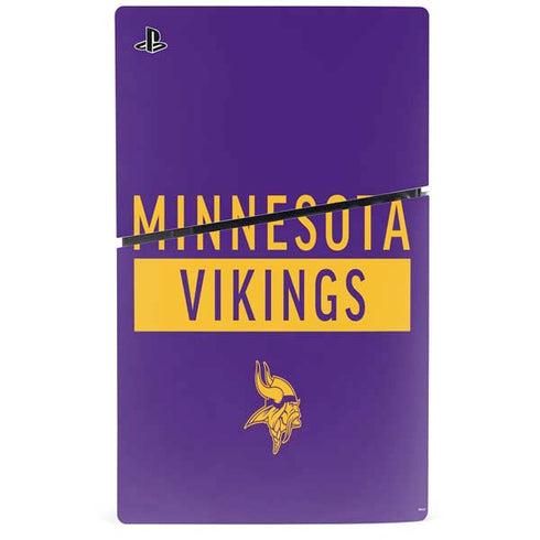 NFL Minnesota Vikings Purple Performance Series PS5 Slim Digital Edition Console Skin