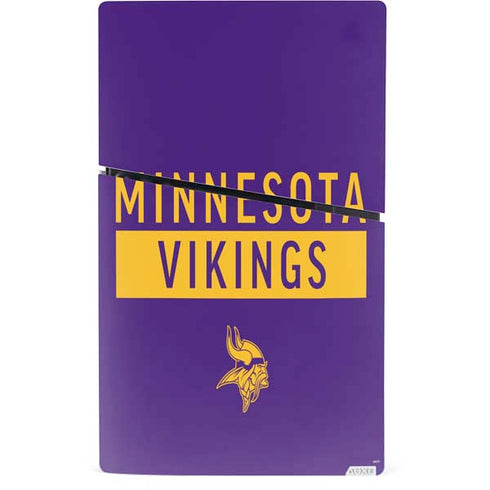 NFL Minnesota Vikings Purple Performance Series PS5 Slim Digital Edition Console Skin