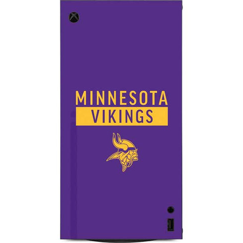 NFL Minnesota Vikings Purple Performance Series XBox Series X Digital Edition Console Skin