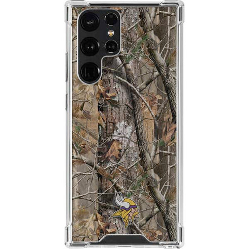 NFL Minnesota Vikings Realtree AP Camo Galaxy S23 Ultra Clear Case