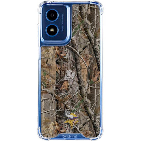 NFL Minnesota Vikings Realtree AP Camo Moto G 5G (2024) Clear Case