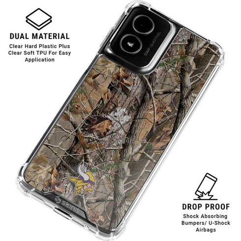 NFL Minnesota Vikings Realtree AP Camo Moto G Power 5G (2024) Clear Case
