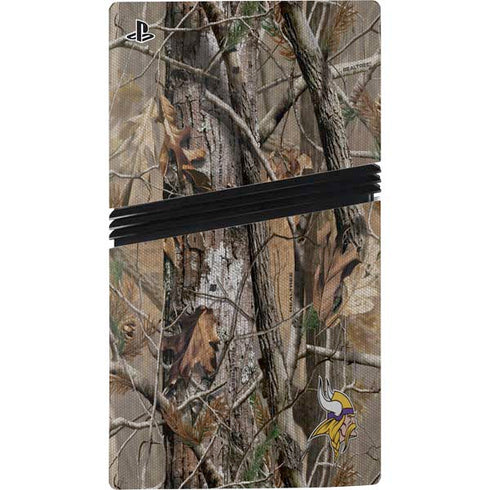 NFL Minnesota Vikings Realtree AP Camo PS5 Pro Console Skin