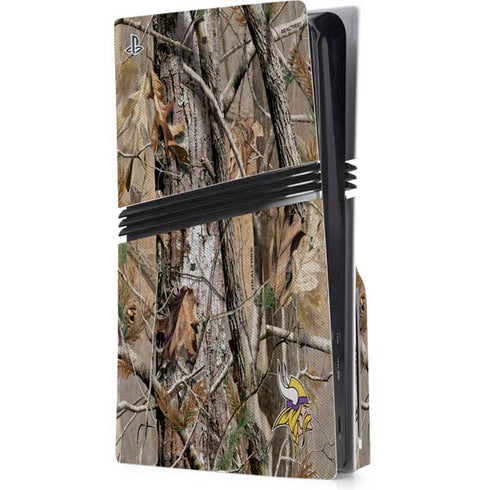 NFL Minnesota Vikings Realtree AP Camo PS5 Pro Disk Console Skin