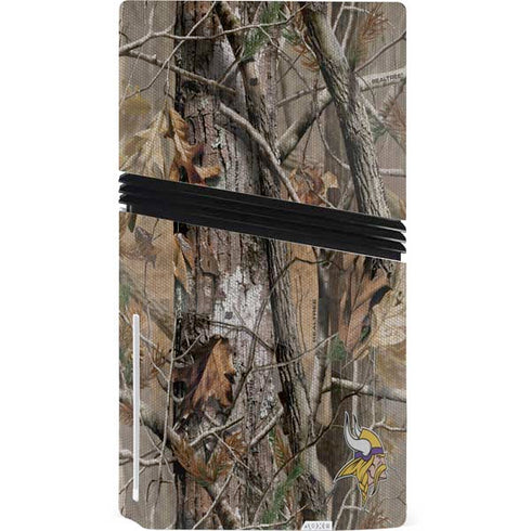 NFL Minnesota Vikings Realtree AP Camo PS5 Pro Disk Console Skin