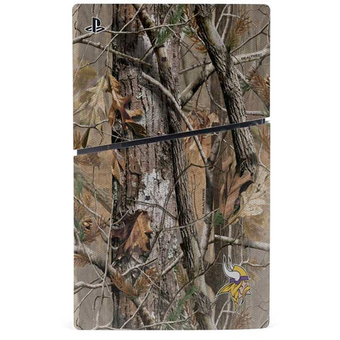 NFL Minnesota Vikings Realtree AP Camo PS5 Slim Digital Edition Console Skin