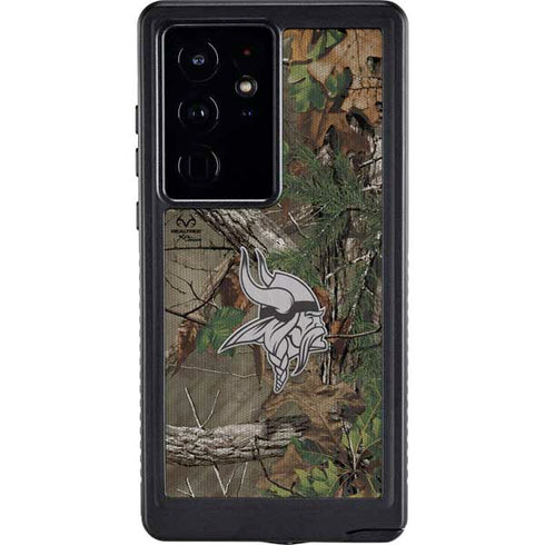 NFL Minnesota Vikings Realtree Xtra Green Camo Galaxy S24 Ultra Waterproof Case