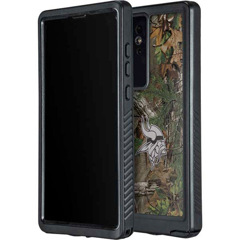 NFL Minnesota Vikings Realtree Xtra Green Camo Galaxy S24 Ultra Waterproof Case